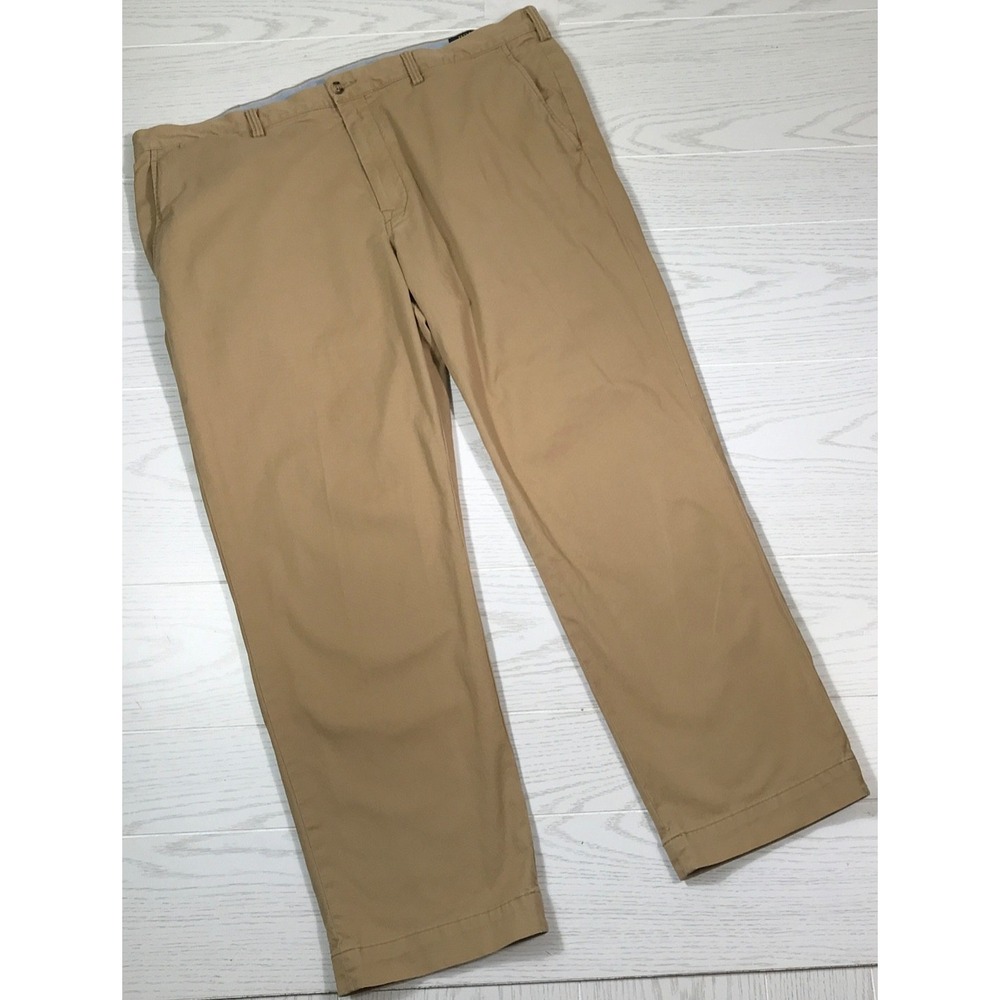 Polo Ralph Lauren Stretch Straight Chino Pants Men 40x30 Brown Cotton Blend Golf